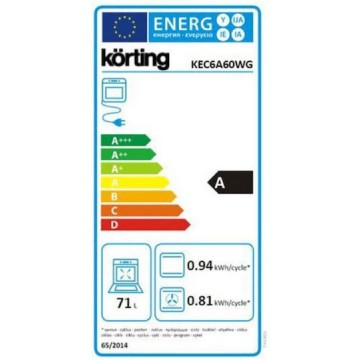 Korting KEC6A60WG Κουζίνα 71lt με Κεραμικές Εστίες Π60εκ. Λευκή 030061801 Korting KEC6A60WG Κουζίνα 71lt με Κεραμικές Εστίες Π60εκ. Λευκή 030061801
